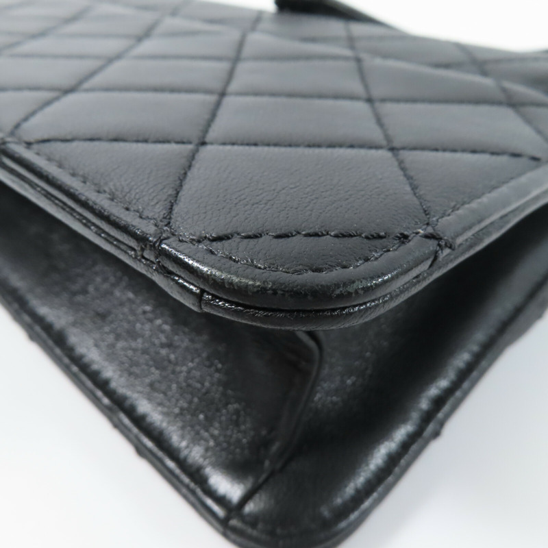 CHANEL 牛皮皮革Beauty Lock Flap鏈帶肩背袋-14