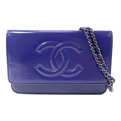 CHANEL 漆皮皮革WOC Wallet On Chain鏈帶肩背袋