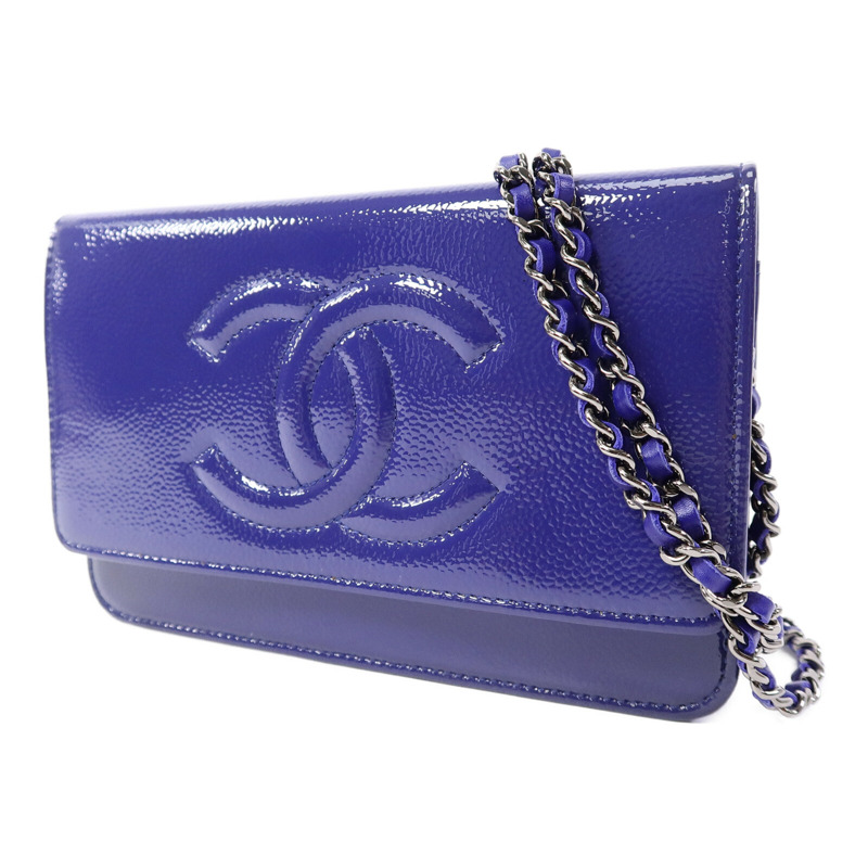 CHANEL 漆皮皮革WOC Wallet On Chain鏈帶肩背袋-2