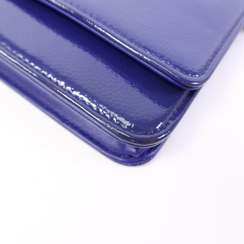 CHANEL 漆皮皮革WOC Wallet On Chain鏈帶肩背袋-9