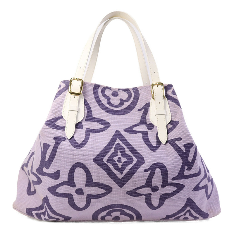 LOUIS VUITTON 帆布Tahitienne GM Lilac手挽袋-1