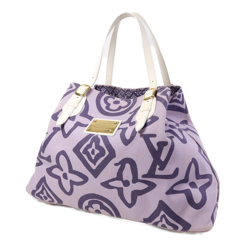 LOUIS VUITTON 帆布Tahitienne GM Lilac手挽袋-2