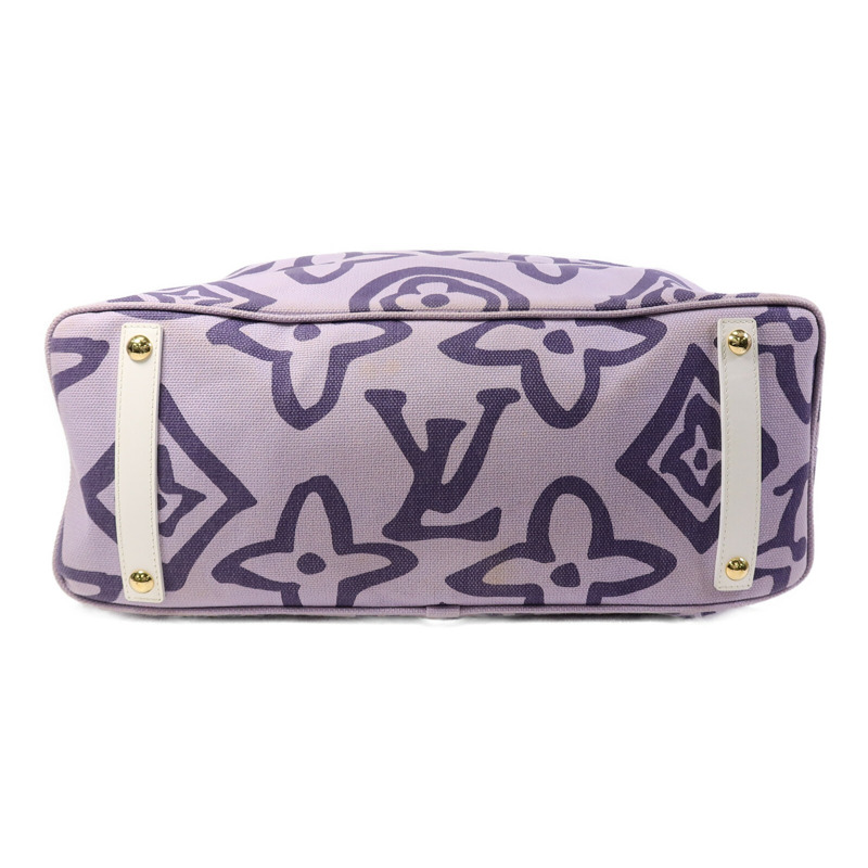 LOUIS VUITTON 帆布Tahitienne GM Lilac手挽袋-3