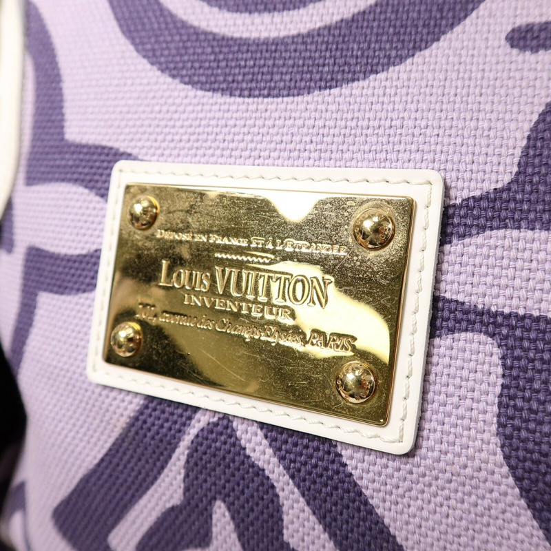 LOUIS VUITTON 帆布Tahitienne GM Lilac手挽袋-5