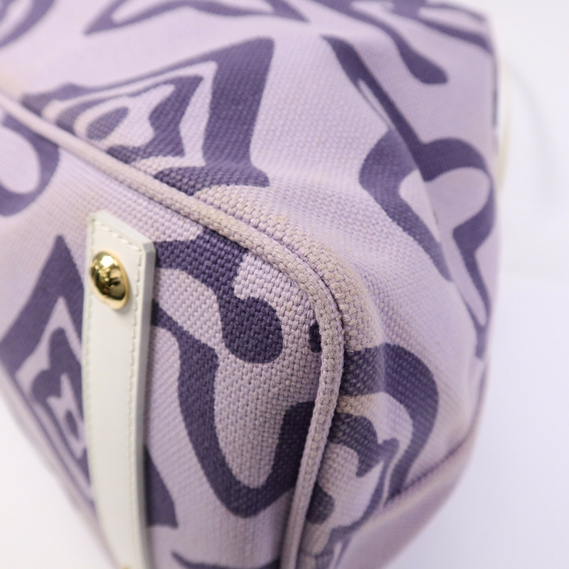 LOUIS VUITTON 帆布Tahitienne GM Lilac手挽袋-9