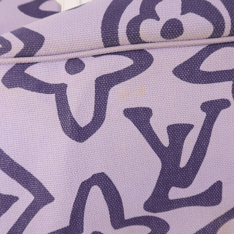LOUIS VUITTON 帆布Tahitienne GM Lilac手挽袋-18