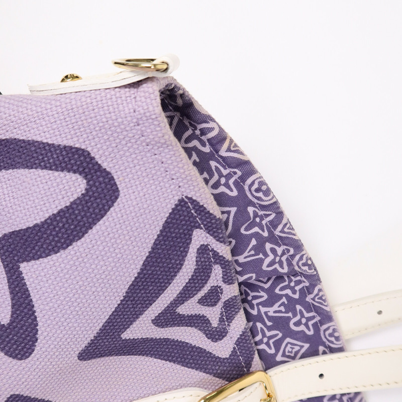LOUIS VUITTON 帆布Tahitienne GM Lilac手挽袋-22