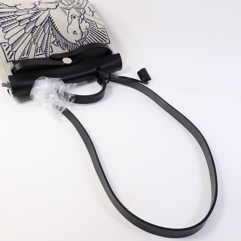 HERMES 帆布Herbag Pegasus Pop PM手挽肩背兩用袋Noir-8