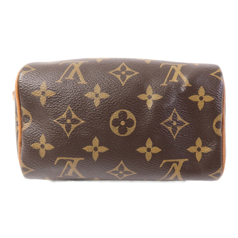 LOUIS VUITTON Monogram Nano Speedy手挽肩背兩用袋棕色-3