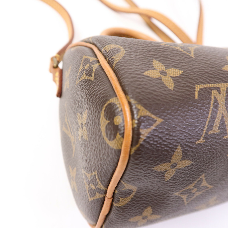 LOUIS VUITTON Monogram Nano Speedy手挽肩背兩用袋棕色-9