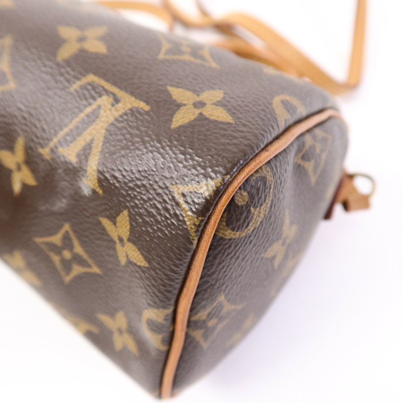 LOUIS VUITTON Monogram Nano Speedy手挽肩背兩用袋棕色-12