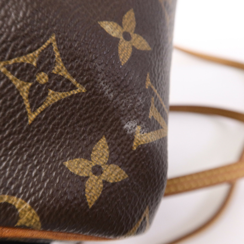LOUIS VUITTON Monogram Nano Speedy手挽肩背兩用袋棕色-13