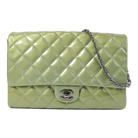 CHANEL 漆皮皮革Classic Flap鏈帶肩背袋