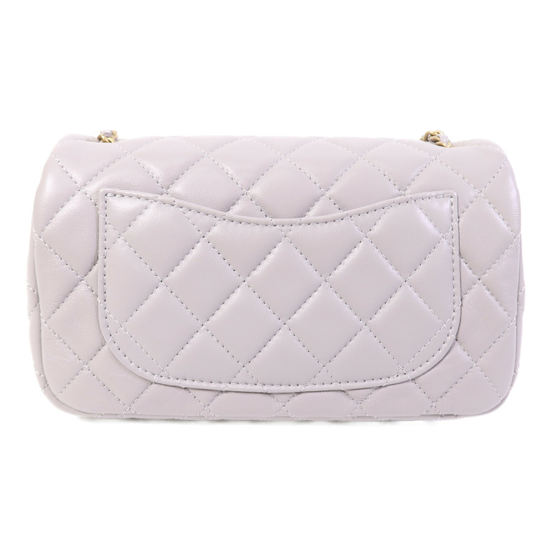 CHANEL 羊皮皮革Classic Flap 20 Golden Ball鏈帶手挽肩背兩用袋-1