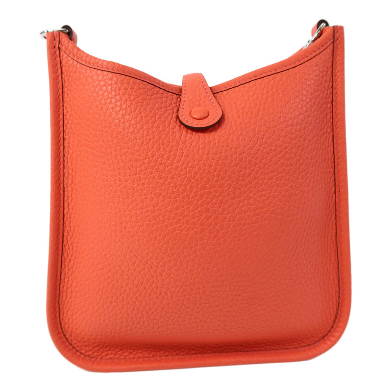 HERMES Clemence皮革Evelyne TPM肩背袋Rose Texas-1