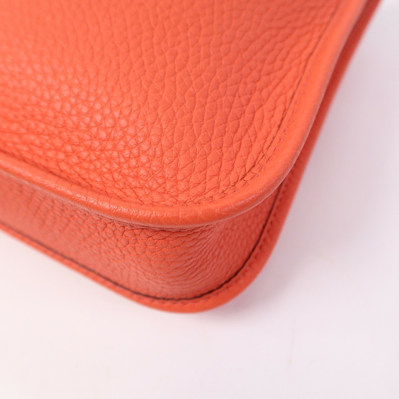HERMES Clemence皮革Evelyne TPM肩背袋Rose Texas-12