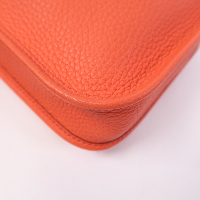 HERMES Clemence皮革Evelyne TPM肩背袋Rose Texas-13