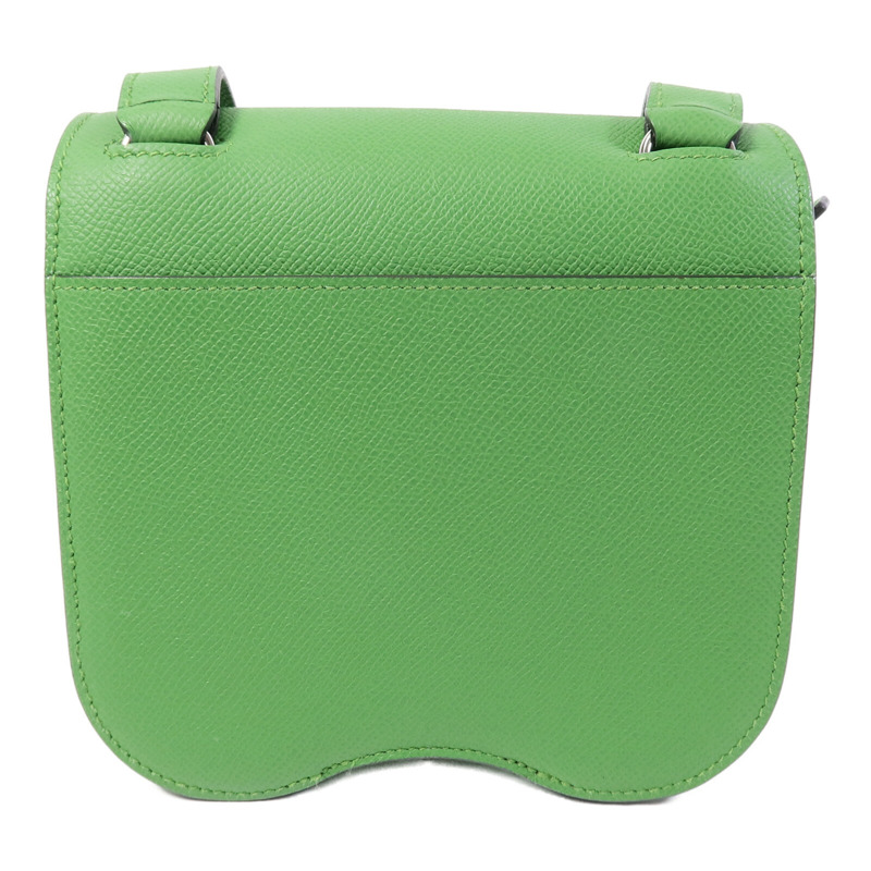 HERMES Epsom皮革Della Cavalleria Mini肩背袋Vert Yucca-1