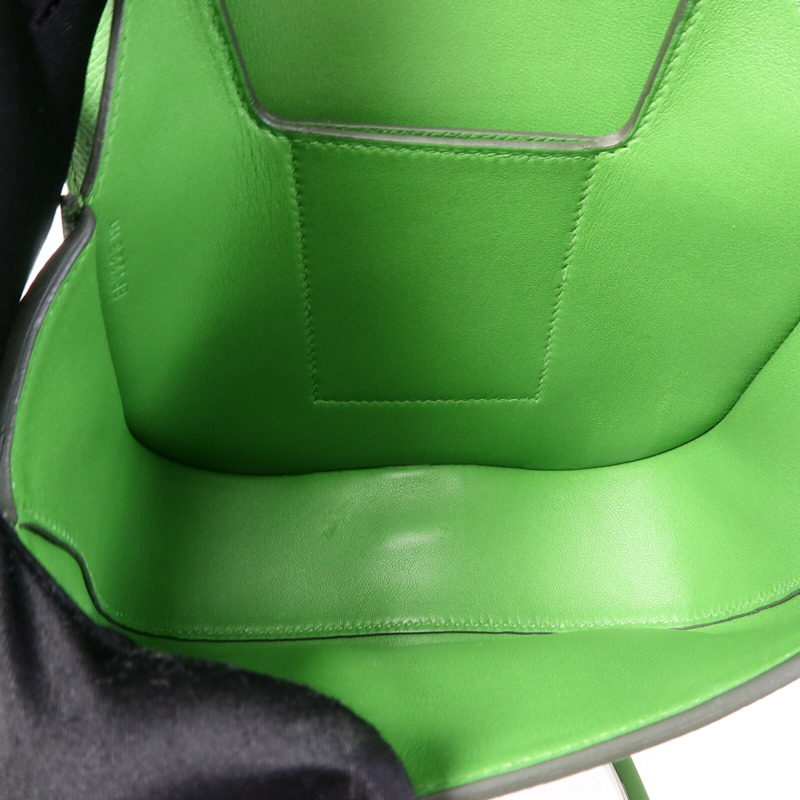 HERMES Epsom皮革Della Cavalleria Mini肩背袋Vert Yucca-4