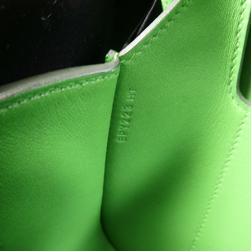 HERMES Epsom皮革Della Cavalleria Mini肩背袋Vert Yucca-7