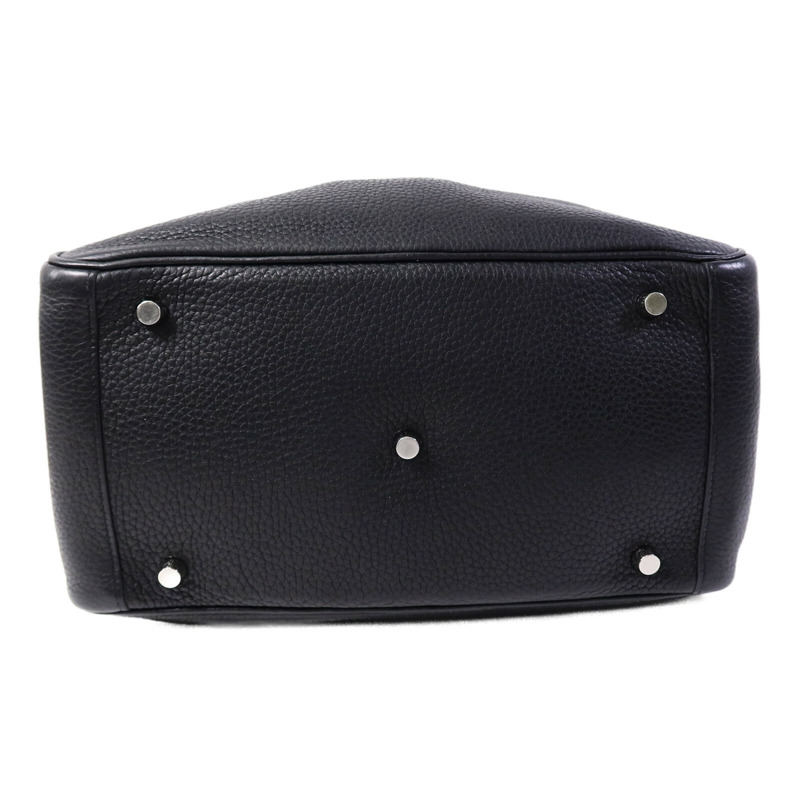 HERMES Clemence皮革Lindy 30手挽肩背兩用袋Noir-3