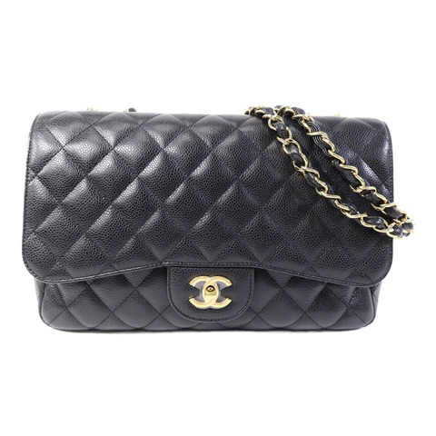 CHANEL 牛皮皮革Large Classic鏈帶肩背袋