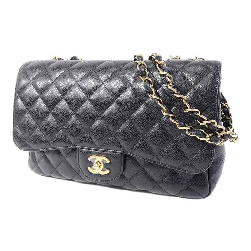 CHANEL 牛皮皮革Large Classic鏈帶肩背袋-2