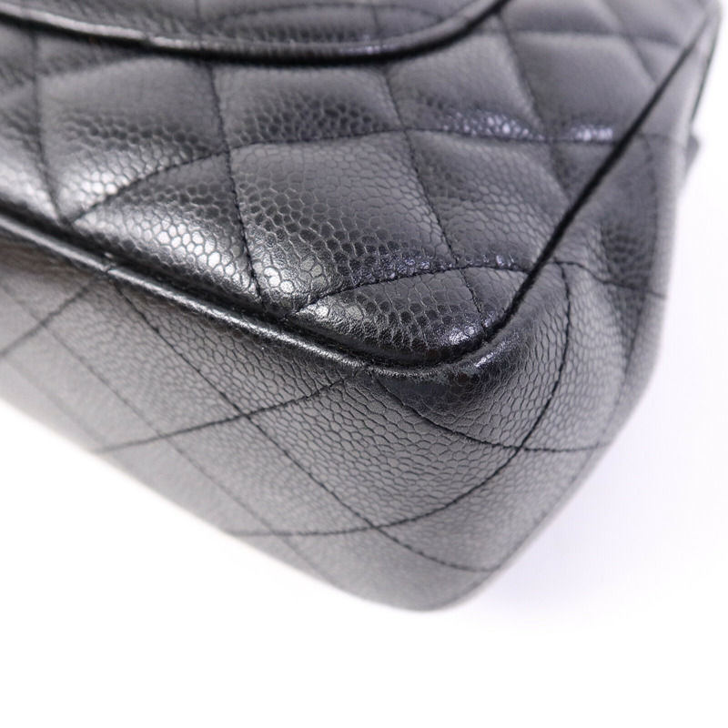 CHANEL 牛皮皮革Large Classic鏈帶肩背袋-12
