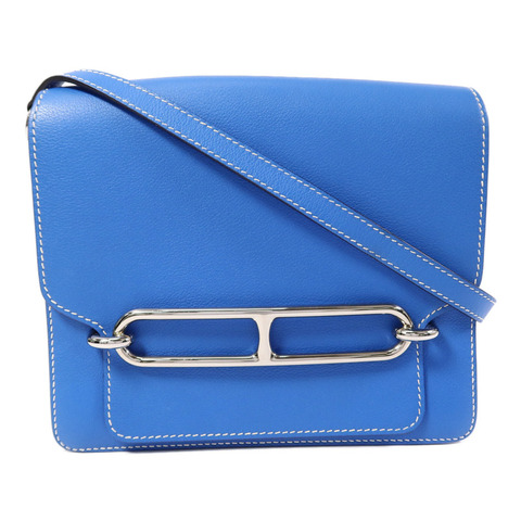 HERMES Evercolor皮革Roulis 23肩背袋Bleu Hydra