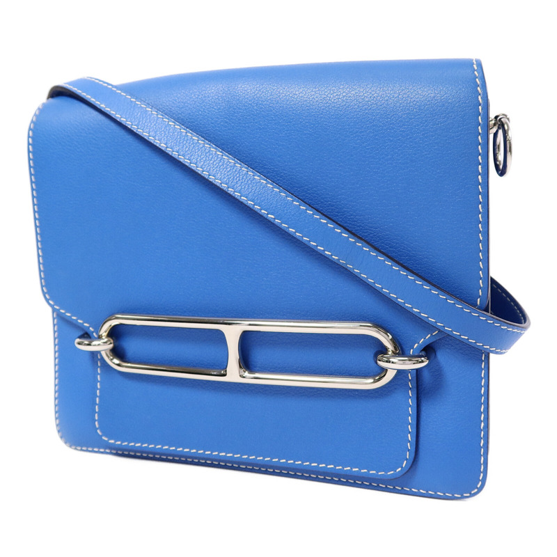 HERMES Evercolor皮革Roulis 23肩背袋Bleu Hydra-2