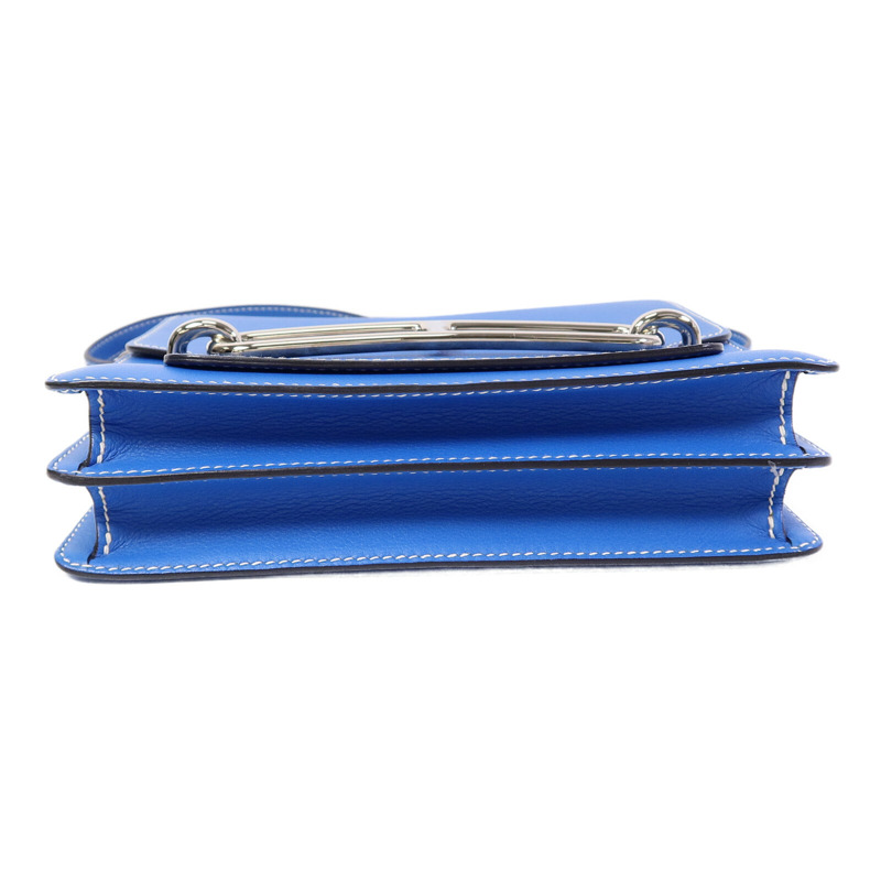 HERMES Evercolor皮革Roulis 23肩背袋Bleu Hydra-3