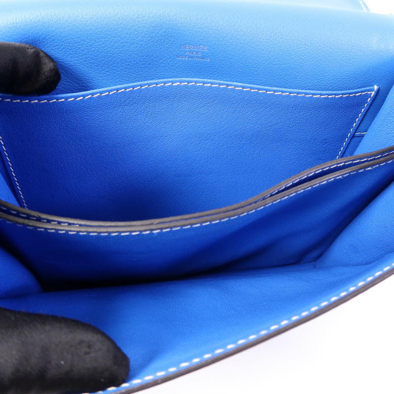 HERMES Evercolor皮革Roulis 23肩背袋Bleu Hydra-4