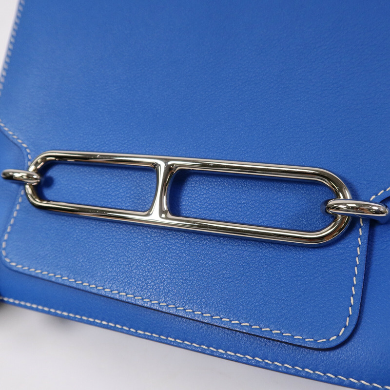 HERMES Evercolor皮革Roulis 23肩背袋Bleu Hydra-5