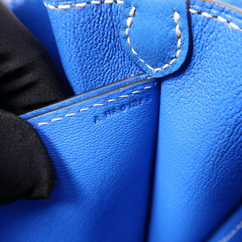 HERMES Evercolor皮革Roulis 23肩背袋Bleu Hydra-6