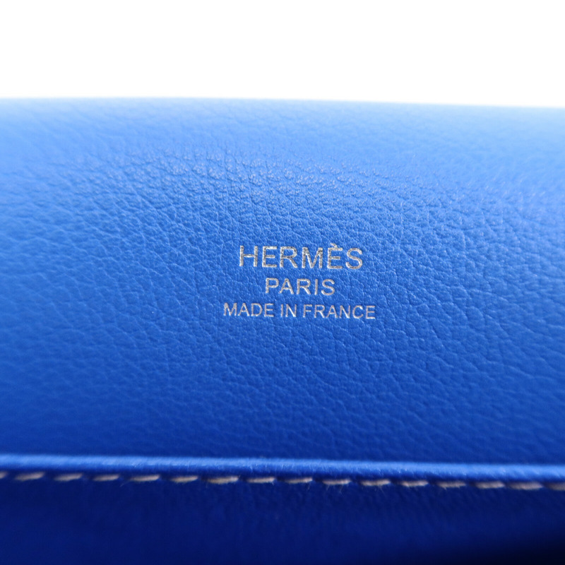HERMES Evercolor皮革Roulis 23肩背袋Bleu Hydra-7