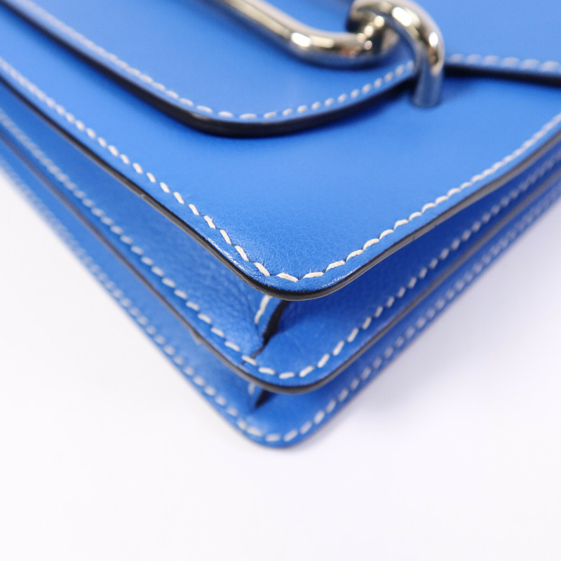 HERMES Evercolor皮革Roulis 23肩背袋Bleu Hydra-10