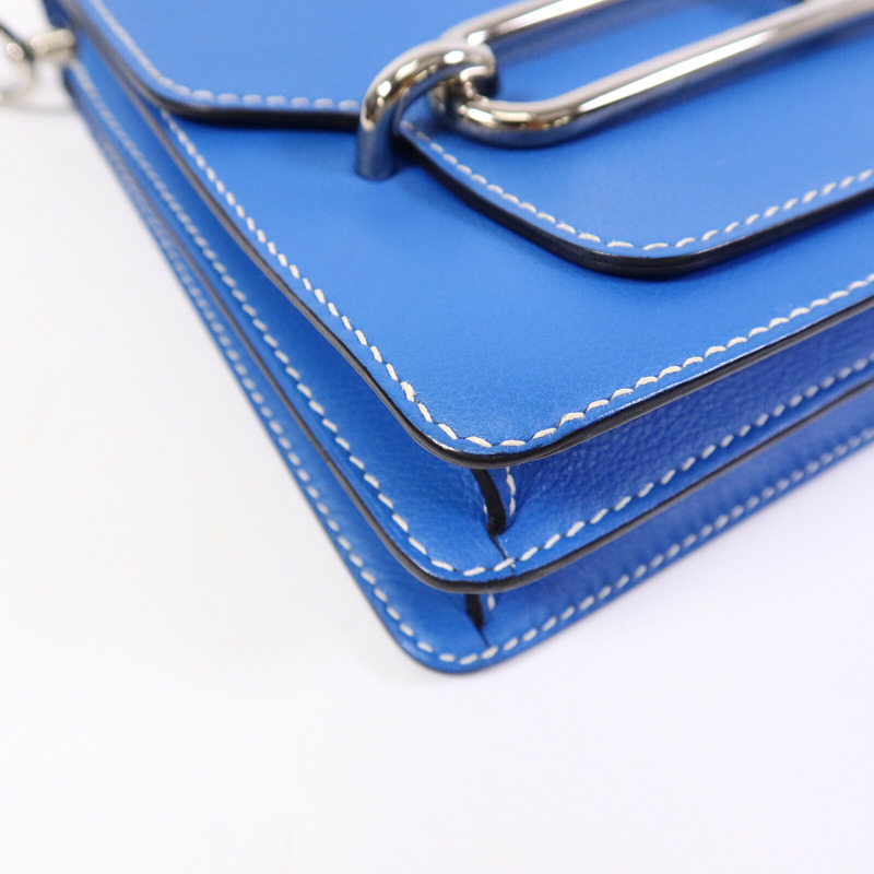 HERMES Evercolor皮革Roulis 23肩背袋Bleu Hydra-11