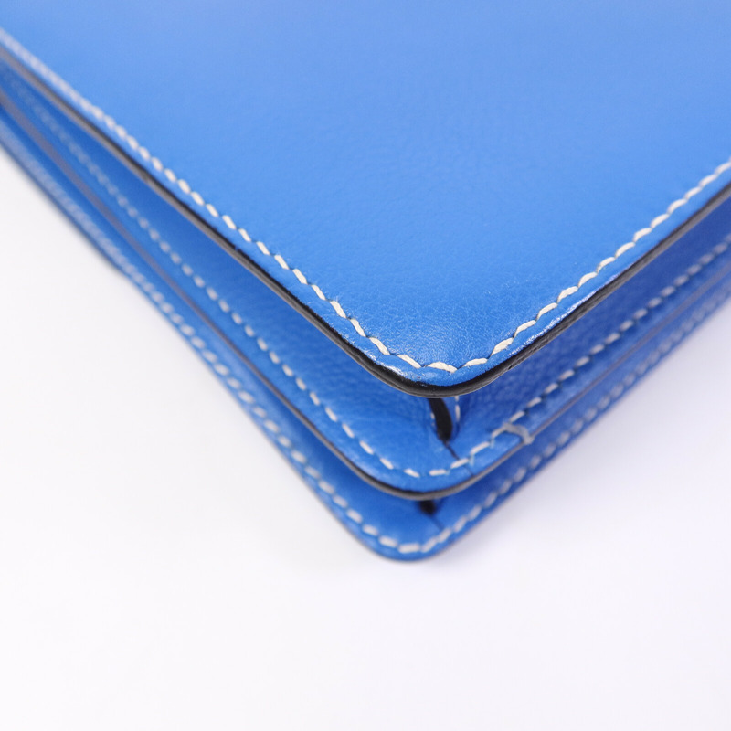 HERMES Evercolor皮革Roulis 23肩背袋Bleu Hydra-13