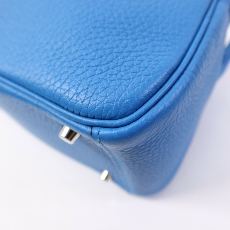 HERMES Clemence皮革Mini Lindy金扣手挽肩背兩用袋-12