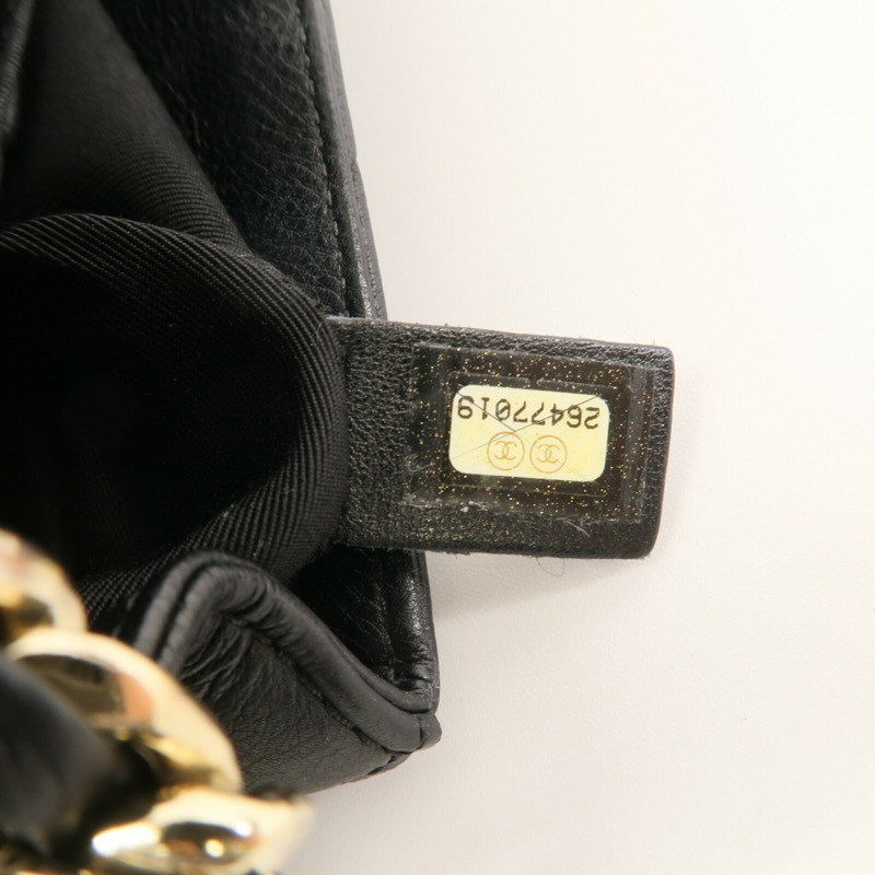 CHANEL 牛皮皮革Chain Shoulder鏈帶肩背袋-7