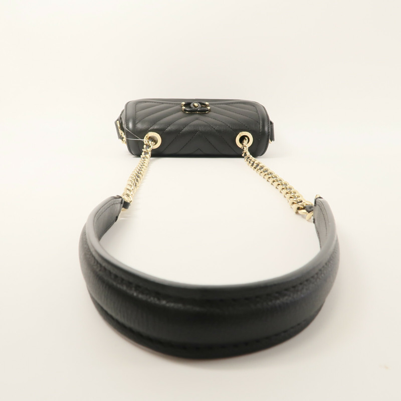 CHANEL 牛皮皮革Chain Shoulder鏈帶肩背袋-8