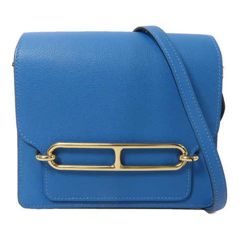 HERMES Evercolor皮革Roulis Mini肩背袋Blue Zanzibar