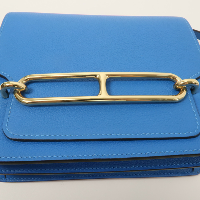 HERMES Evercolor皮革Roulis Mini肩背袋Blue Zanzibar-5