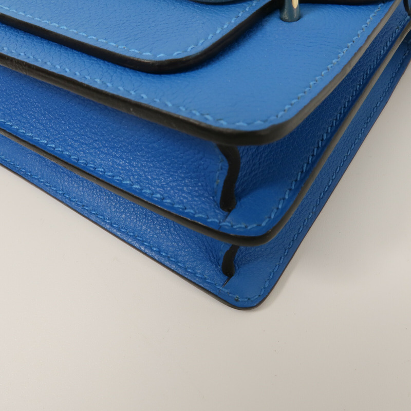 HERMES Evercolor皮革Roulis Mini肩背袋Blue Zanzibar-10