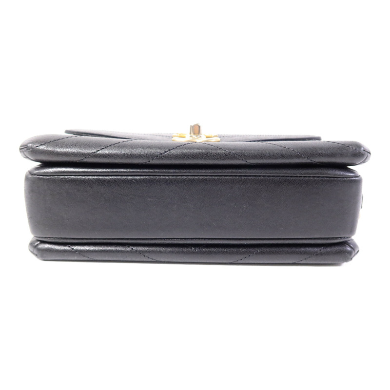 CHANEL 牛皮皮革Envelope Flap Bag鏈帶肩背袋-3