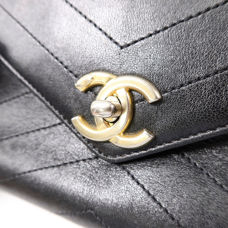 CHANEL 牛皮皮革Envelope Flap Bag鏈帶肩背袋-6