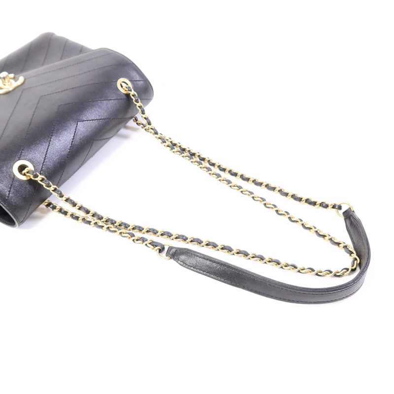 CHANEL 牛皮皮革Envelope Flap Bag鏈帶肩背袋-8