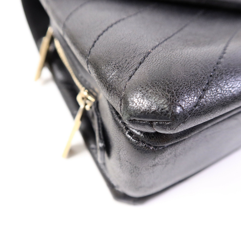 CHANEL 牛皮皮革Envelope Flap Bag鏈帶肩背袋-11