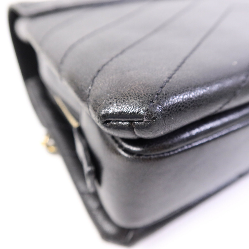 CHANEL 牛皮皮革Envelope Flap Bag鏈帶肩背袋-13
