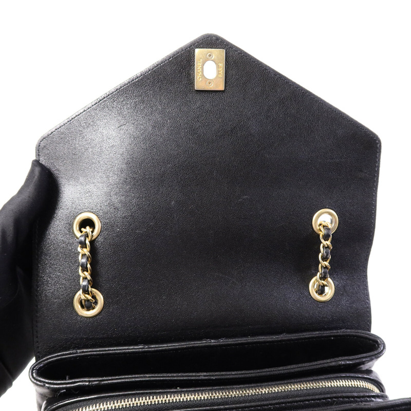 CHANEL 牛皮皮革Envelope Flap Bag鏈帶肩背袋-14